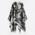 thumbnail image 6 of Elegant Open Front Warm Poncho Shawl Wrap for Women Soft Warm Cape, 6 of 18