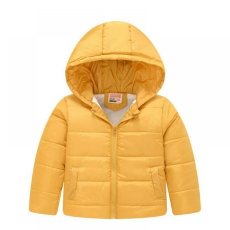 

Toddler Boys Girls Down Coats Padded Lightweight Puffer Jacket Toddler Zipper Hooded Outerwear Solid 1-6Y