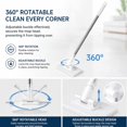 thumbnail image 4 of Mini mop, Convenient Cloth Changing Mini mops,Multifunctional Lazy with One-Click Cloths Attachment for Wet and Dry Disposable Pads (B, Mop+1PC Cloths), 4 of 8