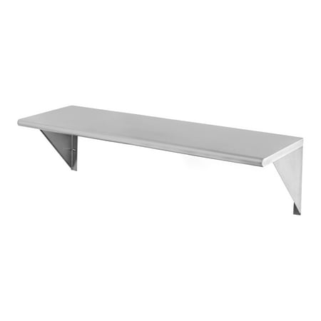 Steel Above Mount - Seville Classics Solid Stainless-Steel Commercial Floating Wall Mount Shelf 36