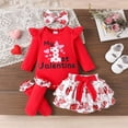 thumbnail image 5 of MEZZALL Jumpsuit Valentine's Day Baby Girl Onesie Long Sleeve Bodysuit Shorts And Socks Three Piece Cute Toddler Romper Playwear Trendy O-Neck Spring Child One-Pieces, 5 of 6