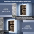 thumbnail image 5 of Illusion 20" x 32" LED Surface or Recessed Medicine Cabinet with Magnifiers Front and Back Light,Hinge on the Left, 5 of 26