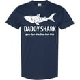 thumbnail image 3 of Inktastic Daddy Shark with Distressed Text T-Shirt, 3 of 5