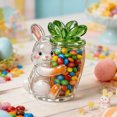 thumbnail image 2 of Easter Glass Jars Egg Shape Clear Glass Jar With Removable Lid For Easter Chocolate Cookies Sweets Ears Storage Container For Pantry Organization, 2 of 7