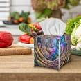 thumbnail image 3 of ZUXONGSY Marble Print Square Tissue Box Cover PU Leather Tissue Cube Box Cover Stylish Tissue Box Cover Easy to Clean Tissue Organizer Case for Bathroom,Car,Bedroom, Hotel, Office, 3 of 7