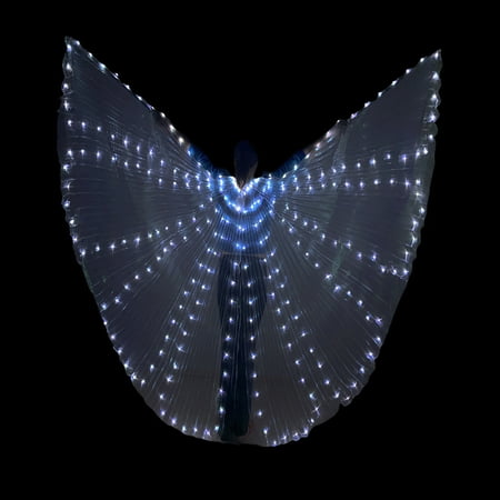 

LED Light Dance Wing Colorful Belly Fluorescent Butterfly Cloak Glowing up Costume Propsfor Performance Angel Wings Costumes Full Swing for Kids Girls