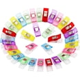 thumbnail image 2 of Pack of 60 fabric clips, sewing accessories, sewing clips, plastic, 6 colors, 27 x 10 mm, 2 of 5