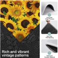 thumbnail image 3 of Green Leaf Sunflower Pattern Kitchen Rugs Sets Of 3,Kitchen Runner Rugs Non Skid Washable,Decorative Kitchen Floor Mats for Kitchen,Sink,Laundry,17"x30"+ 17"x47" + 17"x59", 3 of 6