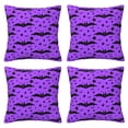 thumbnail image 2 of Halloween Throw Pillow Covers, halloween bat elements Square Pillow Cases with Invisible Zipper for Halloween Decorations, Farmhouse Halloween Decor 16x16, 2 of 7