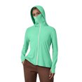 thumbnail image 3 of XINPING Women's UPF 50+ Sun Protective Hooded Jacket Ice Silk Jacket Breathable Long Sleeve Shirt for Summer Outdoor Activities, 3 of 9