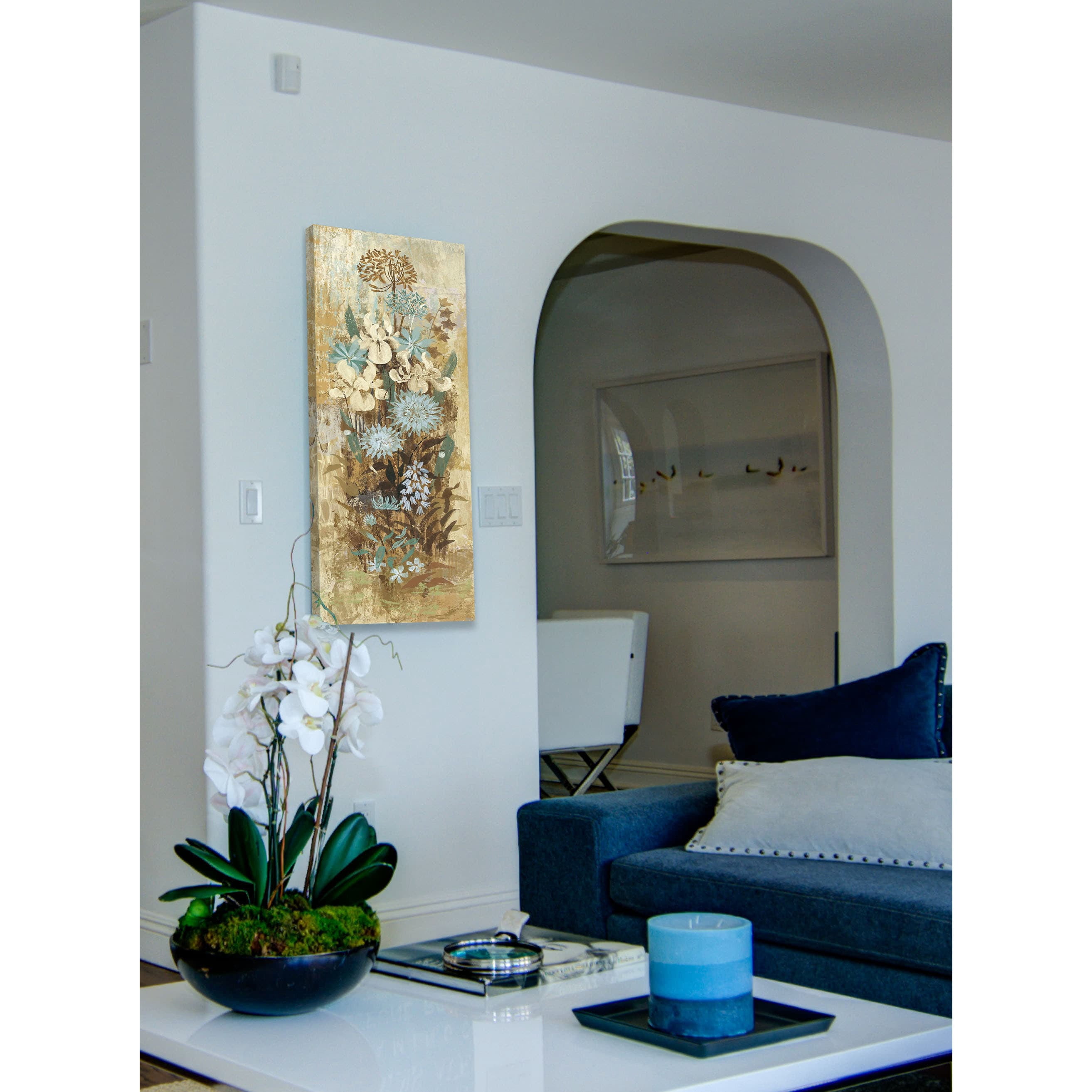 Marmont Hill "Floral Frenzy Blue II" Painting Print on Canvas