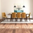 thumbnail image 6 of Annabelle 9-Piece Modern Dining Room Solid Wood Table and Gold Velvet Chair Set, 6 of 6