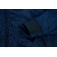 thumbnail image 3 of MYJAJAYI Men’s Varsity Bomber Jacket wind breakers male jackets Casual Baseball Jacket Street wear Jacket Coat Dark Blue Size XL, 3 of 5