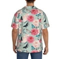 thumbnail image 7 of Goofa Roses and Butterflies Printed Men's Casual Short-sleeved Shirt,Lightweight Breathable Button-down,Summer Casual men's top,Versatile Fashion shirt-Small, 7 of 7