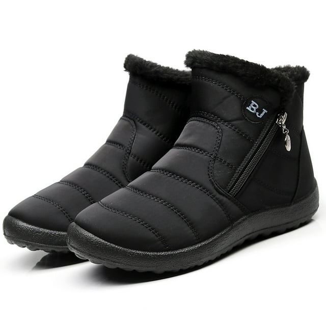 DPTALR Chaussures d'Hiver Chaudes en Coton pour Femmes Nylon Neige Cheville Courtes Botas