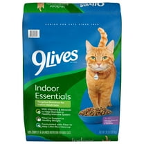 9Lives Indoor Essentials Dry Cat Food for Adult Cats with Chicken & Salmon Flavors, 20 lb. Bag