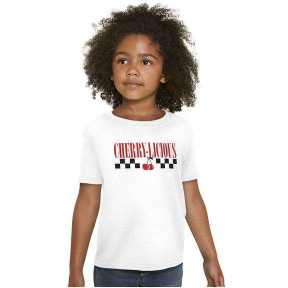 Vintage Retro Cherry-Licious Fruit Girls Kids T Shirt Tees Teen Brisco Brands S