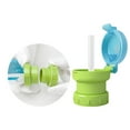 thumbnail image 2 of Dienrx Green Silicone Spill-Proof Straw Lid - Bottle Cap Adapter for Youths | Fits 2.8Cm/3.5Cm Calibers, Soft Spout for Bottles, Parents, On-The-Go Feeding, 2 of 9