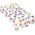 thumbnail image 1 of IGIGUOHAO OHAO Decorative Rectangle Table Cloths Colorful Animal Paw Tablecloth Table Cover for Dining/BBQ/Picnic/Coffee Table 60 X 104 Inches, 1 of 4