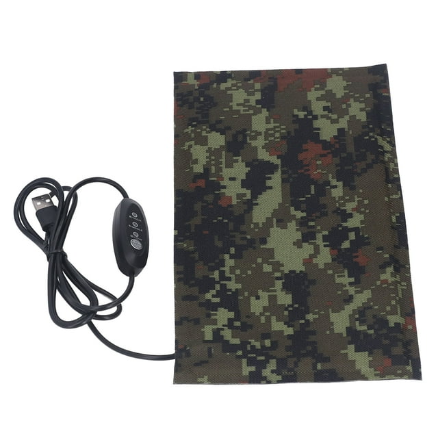 Carbon Fiber Electric Heating Pad with 3 Gears, USB Powered, DC5V, Waterproof, Far Infrared Heating, Long Lasting, Safe and , for Clothing