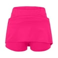 thumbnail image 5 of MIXUE Skirts For Women Summer Solid Color Elastic High Waist Casual Yoga Sports Mini Tennis Skirt Daily-Wear,Pink,S, 5 of 7