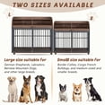 thumbnail image 5 of EUROCO 44" Heavy Duty Dog Crate,Wooden Dog Crate End Table with 4 Lockable Wheels,Sliding Barn Door and 2 Open Shelves,Furniture Style Large Dog Kennel Indoor for Large/Medium Dog,Brown, 5 of 7