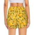 thumbnail image 3 of Picia Yellow Limes Pattern Women's 2 in 1 Athletic Running Shorts High Waisted Workout Casual Gym Sweat Shorts with Comfy Liner Zipper Pockets-X-Large, 3 of 9