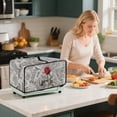 thumbnail image 4 of Renewold Toaster Oven Protection Case Stain-Resistant Washable Smart Oven Air Fryer Cover Countertop Appliance Protective Case Kitchen Decor, 18.5 x 14.5 x 9 Inches, Rose Newspaper, 4 of 7