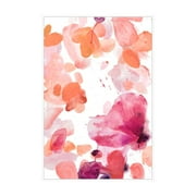 Abstract floral composition in red and orange, By PTM Images