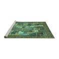 thumbnail image 2 of Ahgly Company Machine Washable Indoor Rectangle Abstract Turquoise Blue Modern Area Rugs, 7' x 9', 2 of 4