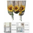 thumbnail image 6 of Wooden Sunflower Tie Up Curtains for Window, Thermal Insulated Balloon Shade Adjustable Rod Pocket Curtains Valance Panels for Kitchen Bathroom Cafe 52 x 45 Farmhouse Vintage Wooden Floral, 6 of 6