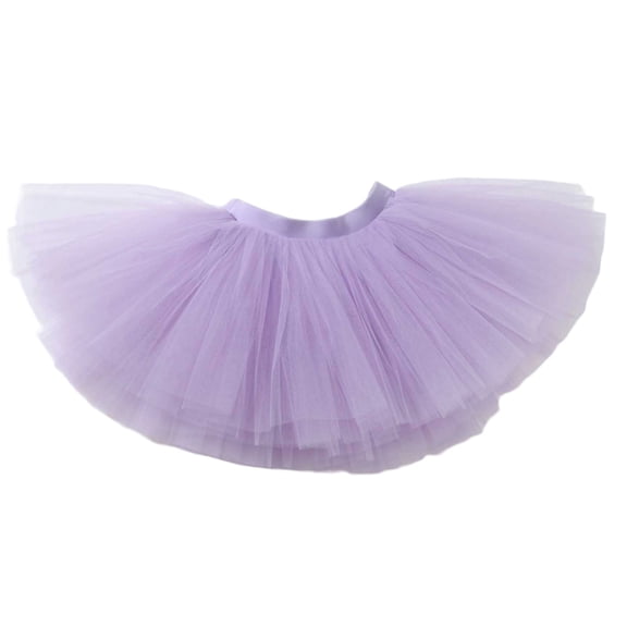 Tulle Skirt,Girls Glitter Tutu Skirt with Sequins Sparkly Layered Net Tulle Dance Skirt Elastic Waistband for Carnival Party Princess,Tutu for Girls,Purple,4-8 Years