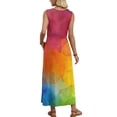 thumbnail image 7 of Women's Summer Maxi Dress 2026 Sleeveless Tie Dye Casual Loose Long Beach Sundress Travel Vacation Outfits, 7 of 7