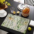 thumbnail image 3 of Green Leaves Placemats Set of 8, Elegant Pastoral Summer Botanical Rustic Placemats for Dining Table, Place Mats for Kitchen Tabletop, Waterproof Wipeable Dining Table Mats Set, 3 of 9