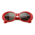 thumbnail image 2 of V.W.E. Vintage Sunglasses UV400 Bold Retro Oval Mod Thick Frame Sunglasses Clout Goggles with Dark Round Lens, 2 of 3