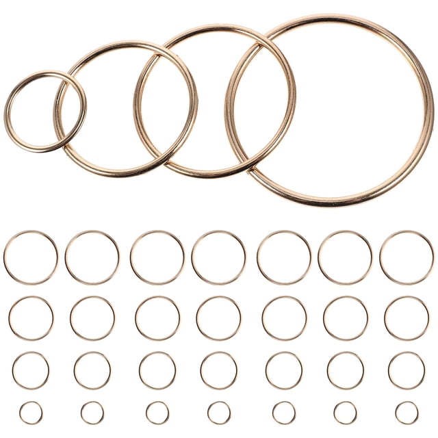 GARVALON 40Pcs Alloy Rings Golden Impact Resistance Buckles for DIY Projects