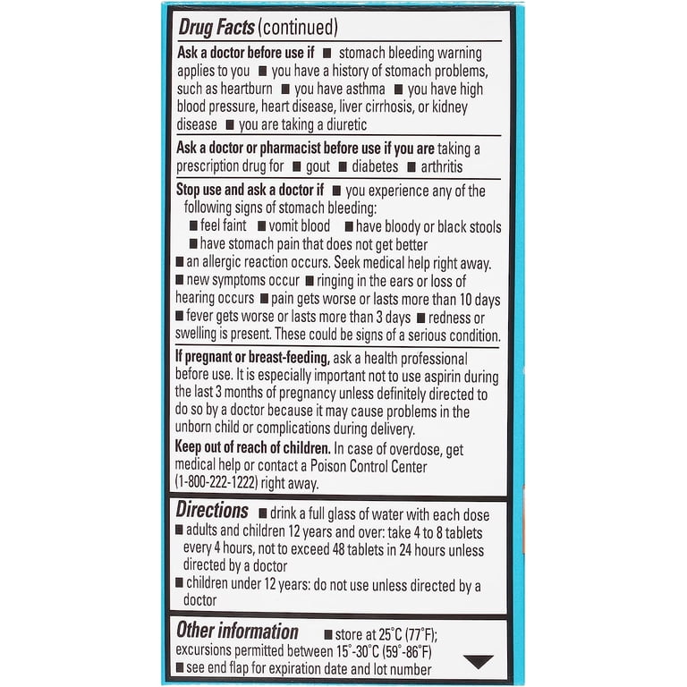 Ecotrin 81 mg Safety Coated Enteric Aspirin, Low Strength Tablets