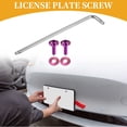 thumbnail image 2 of 1 Juego de Tornillos Antirrobo para Placas de Licencia M6 de 1/4" - Kits de Sujetadores de Seguridad para Marco de Placa de Coche con 2 Arandelas - Aleación de Titanio Púrpura, 2 of 7