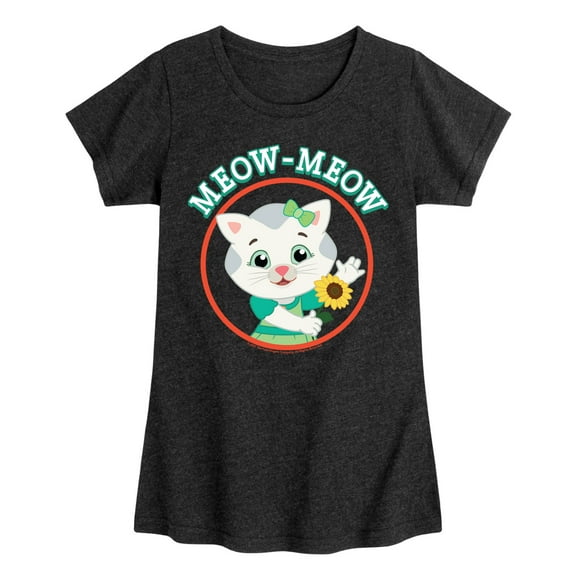 Daniel Tiger - Meow Meow Katerina Kittycat - Girls Toddler and Youth Fitted Short Sleeve Tee