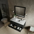 thumbnail image 4 of Castor 48 in W Black Single Bath Vanity and Carrara Marble Top, 4 of 11