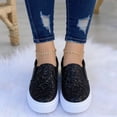 thumbnail image 6 of Women's Carnival Shoes Fashion Glitter Platform Slip On Casual Comfortable Flat Sneakers Shoes, 6 of 9