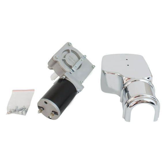 600W 60:1 Tarp Motor for Dump Truck Tarp Systems with Chrome Cover 12VDC / 46 AMPS / 55 RPM (1 Year Warranty)