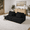 Black + Foam + 2 Seat, variant on Homy Casa Single Modular Sofa Seat, Modern Armless Lounge for Living Room, Grey