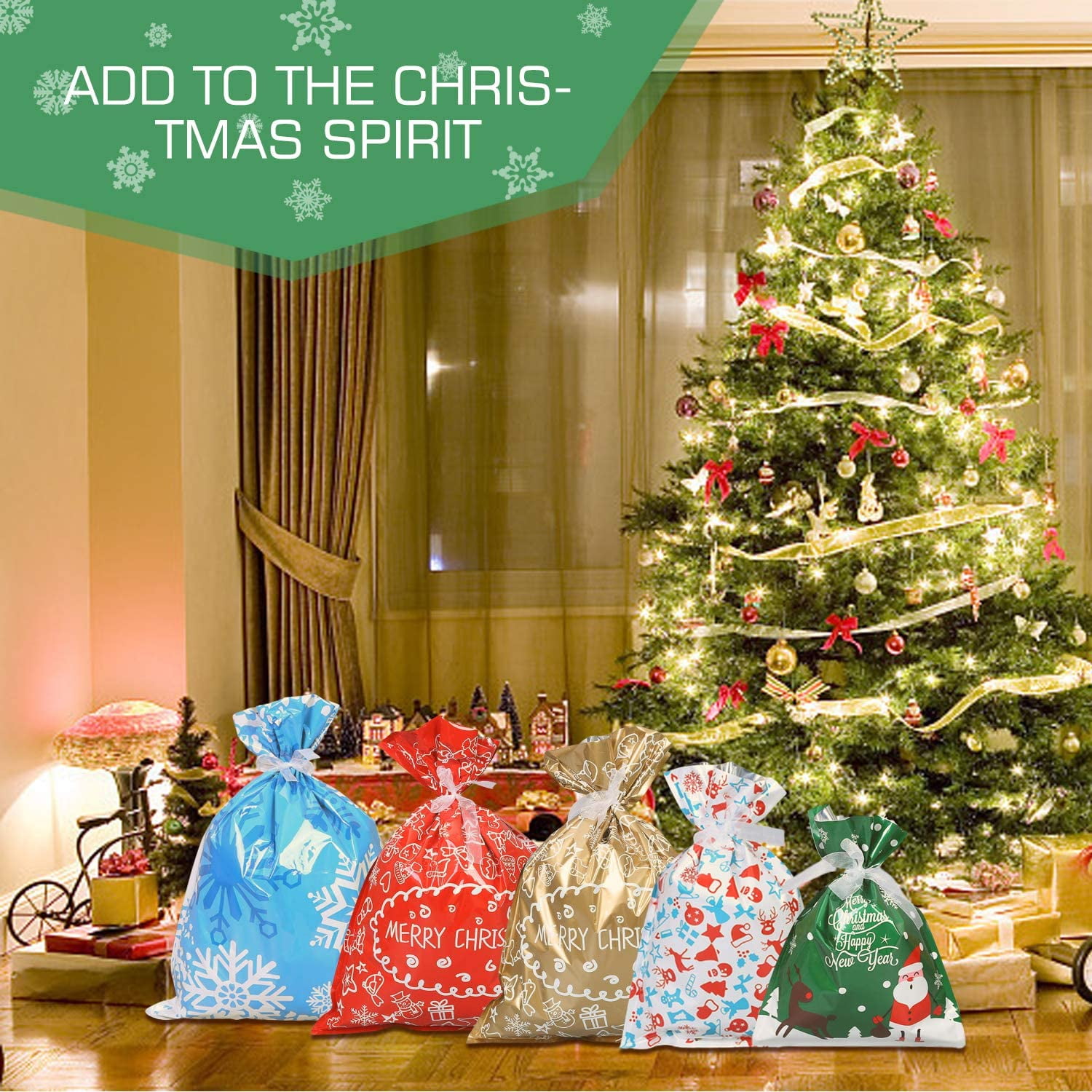 Mylar Christmas Gift Bags Online Sales, Up To 66% Off | Www.encuentroguionistas.com