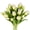 White, variant on Tulips Artificial Flowers Bulk Faux Bouquets 12” Stems Fake Flowers, 14 pcs (White)