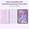 thumbnail image 2 of Funda de teclado JKSML para iPad 11th 10th Gen 11/10.9 pulgadas, color morado, 2 of 8