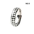 thumbnail image 3 of Anillo con diseño de tablero de ajedrez, joyería femenina elegante, colores simples, anillos geométricos para los dedos, accesorio de moda, Ropa, zapatos y accesorios Miscelánea Acero Talla 9 Minnieouse  AP016439-06, 3 of 6