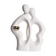 thumbnail image 4 of Figura de pareja, artesanía artística, figura abstracta romántica, escultura, adorno de escritorio Blanco, 4 of 9