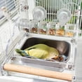 thumbnail image 1 of Comederos para Periquitos Platos para Pájaros A Prueba Salpicaduras Dispensador Comida Giratorio para Comida para Periquitos Comedero para Pájaros para Jaula Pájaros, 1 of 4