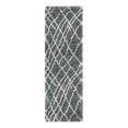 thumbnail image 4 of Unique Loom Soft Touch Shag Collection Area Rug - Dora (2' x 6' 9" Runner Pebble Gray/Ivory), 4 of 7
